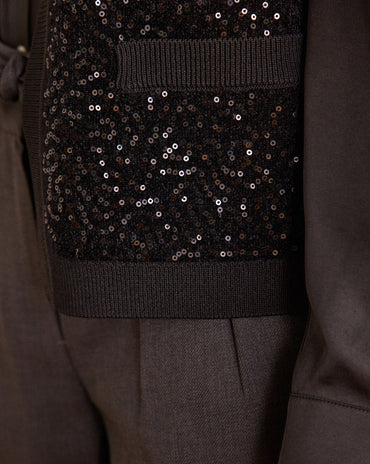 GILET SANS MANCHES À SEQUINS BECKA