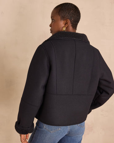 MANTEAU DEBBIE EFFET MOUTONNÉ