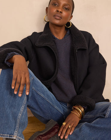 MANTEAU DEBBIE EFFET MOUTONNÉ