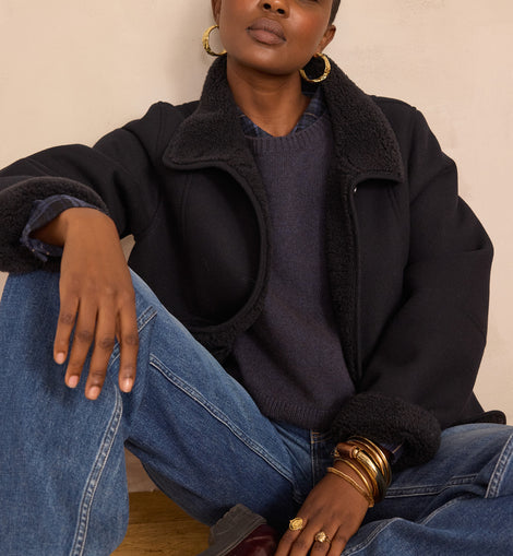 MANTEAU DEBBIE EFFET MOUTONNÉ