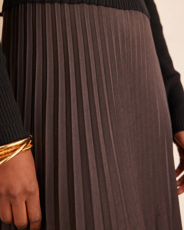 ROBE BI-MATIÈRE RUBIS