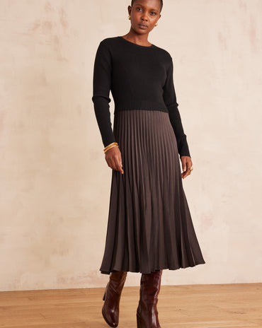 ROBE BI-MATIÈRE RUBIS