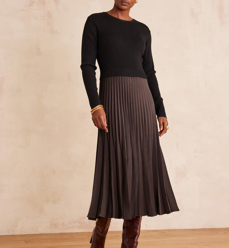 ROBE BI-MATIÈRE RUBIS