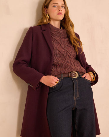 MANTEAU MI-LONG ANABELLE EN LAINE
