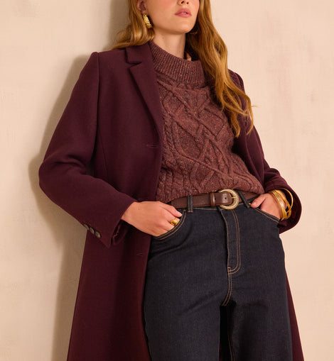 MANTEAU MI-LONG ANABELLE EN LAINE