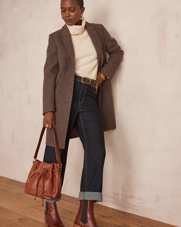 MANTEAU ANABELLE MOTIF CHEVRONS