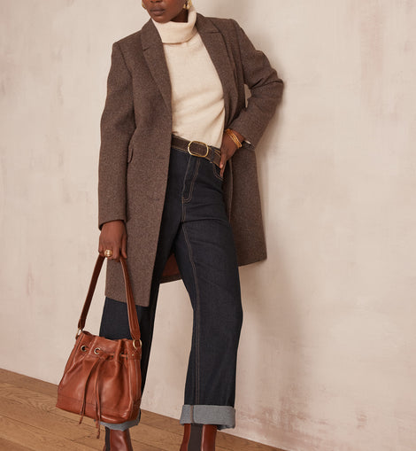 MANTEAU ANABELLE MOTIF CHEVRONS
