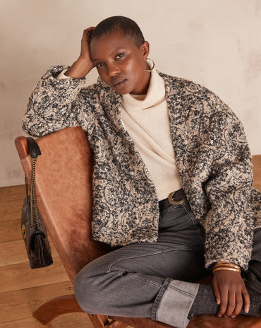 VESTE CAROLINE B EN TWEED COTON