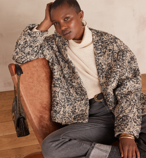 VESTE CAROLINE B EN TWEED COTON