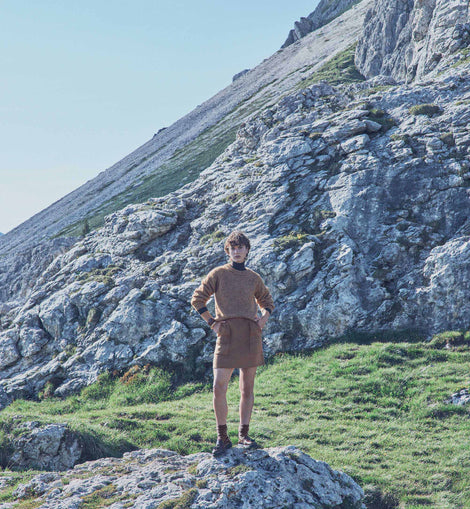 JUPE DOUBLE FACE EN LAINE CAMELLIA