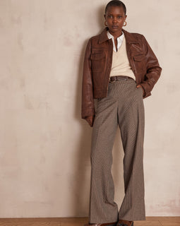 PANTALON LARGE FERGUSON À CARREAUX