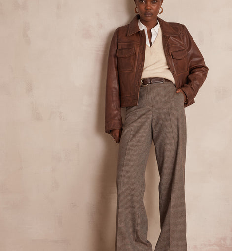 PANTALON LARGE FERGUSON À CARREAUX