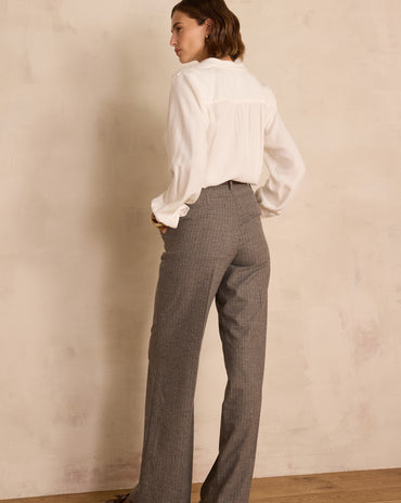 PANTALON FERGUSON EN LAINE À RAYURES