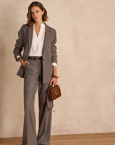 PANTALON FERGUSON EN LAINE À RAYURES