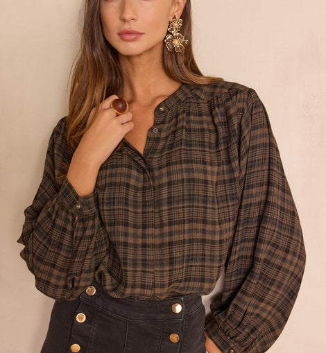 BLOUSE SIMON À CARREAUX