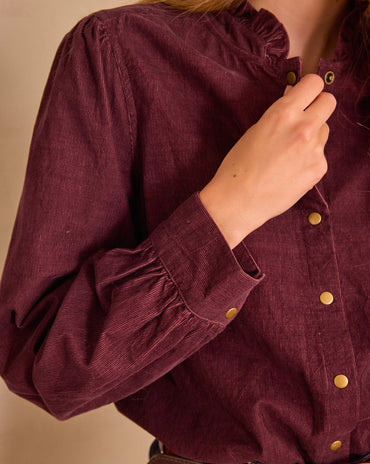 BLOUSE SERAPHINE EN VELOURS 100% COTON