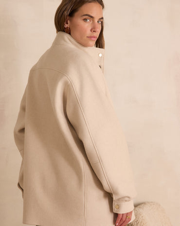 MANTEAU MI-LONG DAMIEN EN LAINE