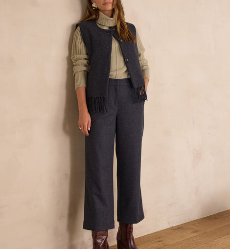 PANTALON CROPPED MELINA EN LAINE