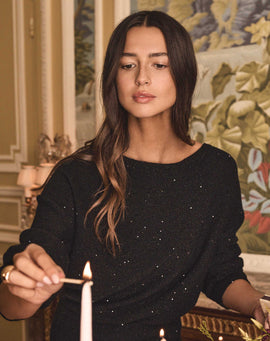 PULL COL BATEAU À SEQUINS BLAKE