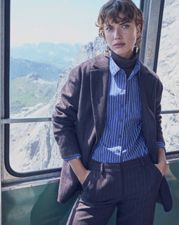 VESTE TAILLEUR EN LAINE RAYÉE PARKER