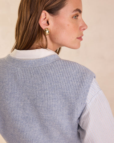 GILET SANS MANCHES EN 100% LAINE PARATY