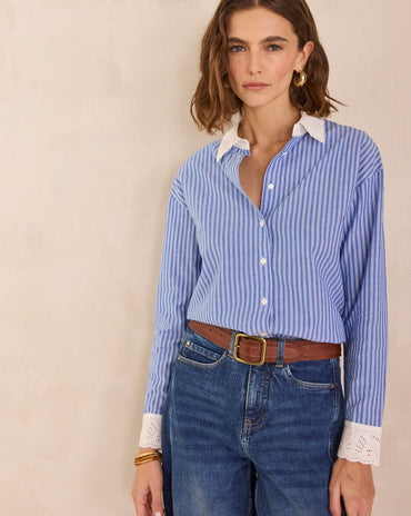 CHEMISE À RAYURES EN 100% COTON DIVINE