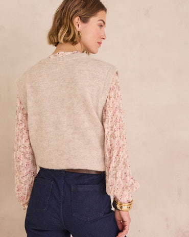 GILET SANS MANCHES POLKA