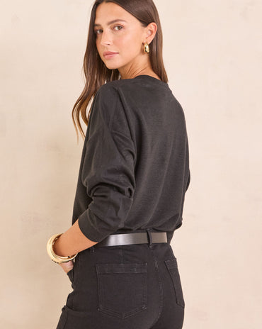 SWEAT-SHIRT EN LIN ET COTON LISA