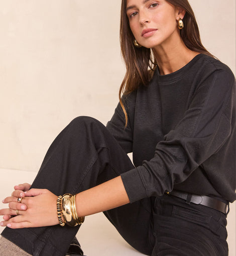 SWEAT-SHIRT EN LIN ET COTON LISA