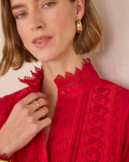 BLOUSE À BRODERIE EN 100% COTON DALILA