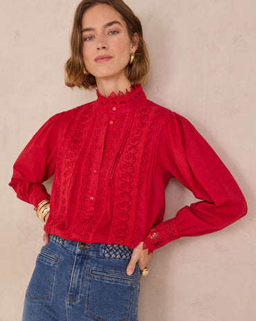BLOUSE À BRODERIE EN 100% COTON DALILA