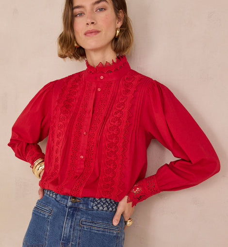 BLOUSE À BRODERIE EN 100% COTON DALILA