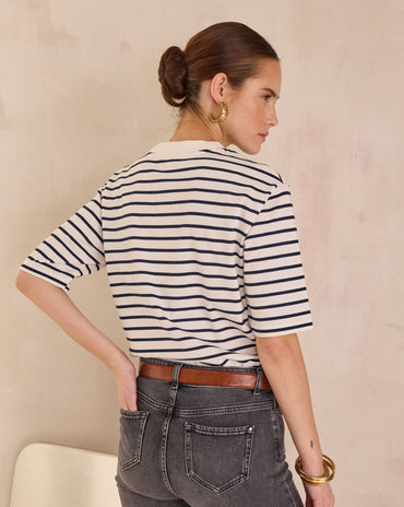 T-SHIRT À MANCHES COURTES EN 100% COTON LISETTE