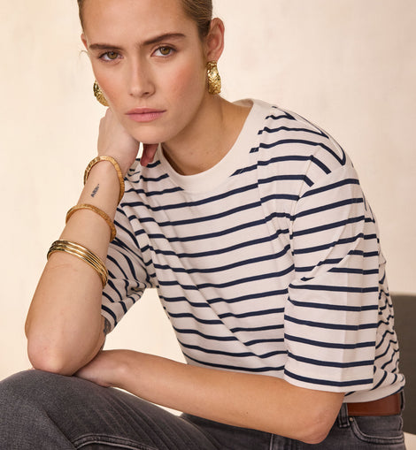 T-SHIRT À MANCHES COURTES EN 100% COTON LISETTE