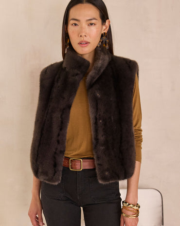 GILET SANS MANCHES DUVETEUX SUZANNE