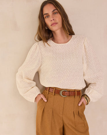 BLOUSE BRODÉE EN COTON DALMA