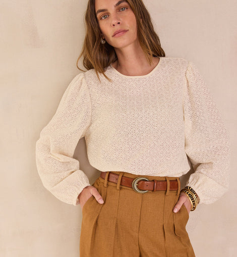BLOUSE BRODÉE EN COTON DALMA
