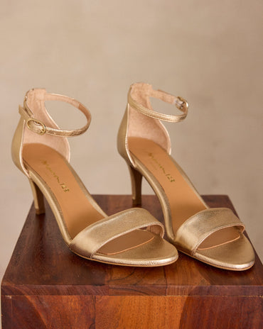 SANDALES À TALONS EN 100% CUIR VERA