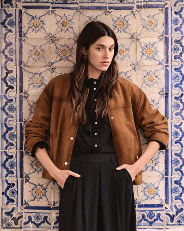 BLOUSON EN CUIR VELOURS VIP
