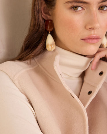 GILET SANS MANCHES EN LAINE FLEUR