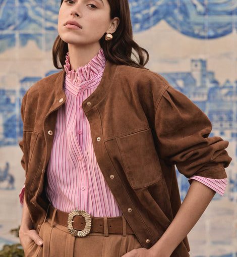 VESTE SUÉDINE EN 100% CUIR VENUS