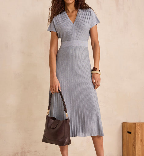 ROBE EN MAILLE DROITE À PAILLETTES BARI