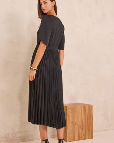 ROBE LONGUE PLISSÉE BILLIE