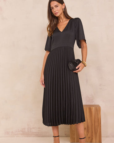 ROBE LONGUE PLISSÉE BILLIE