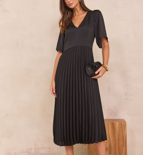 ROBE LONGUE PLISSÉE BILLIE