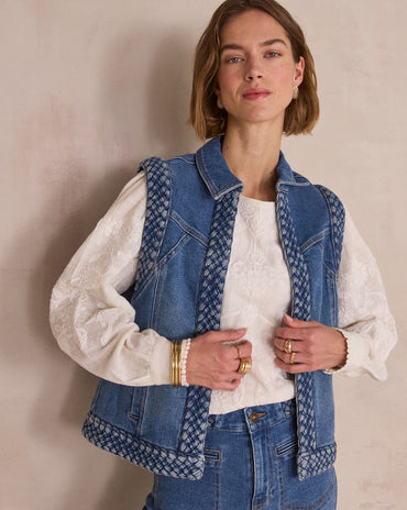 VESTE SANS MANCHES AUX DÉTAILS TRESSÉS VANESSA