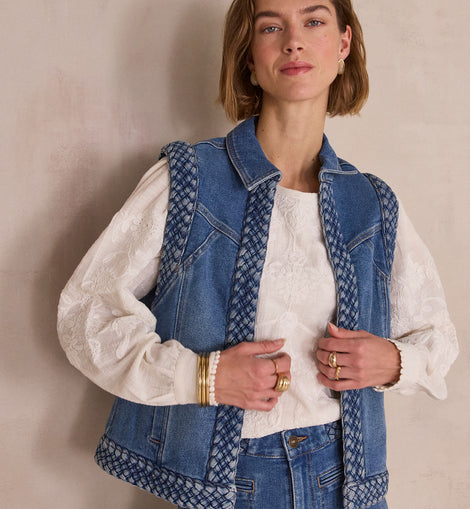VESTE SANS MANCHES AUX DÉTAILS TRESSÉS VANESSA
