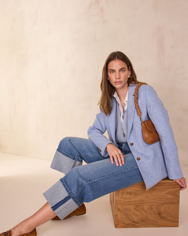 JEAN CROPPED À REVERS RUBY