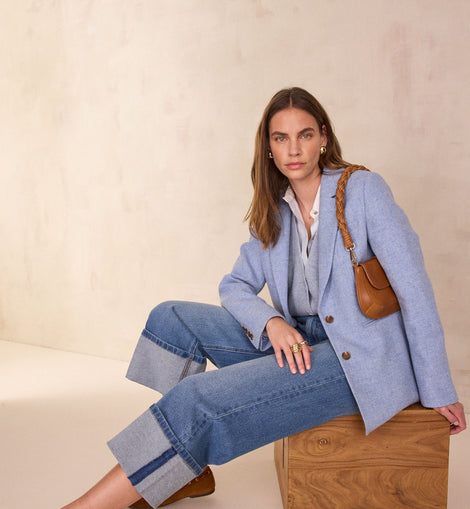 JEAN CROPPED À REVERS RUBY