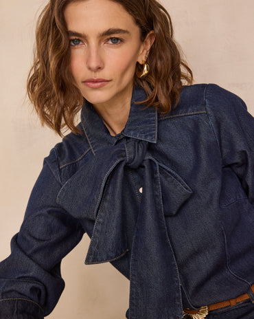 BLOUSE À COL LAVALLIÈRE DARIA